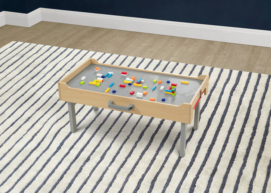 Play N Store Building Bricks Play Table with 100+ Play Bricks Included