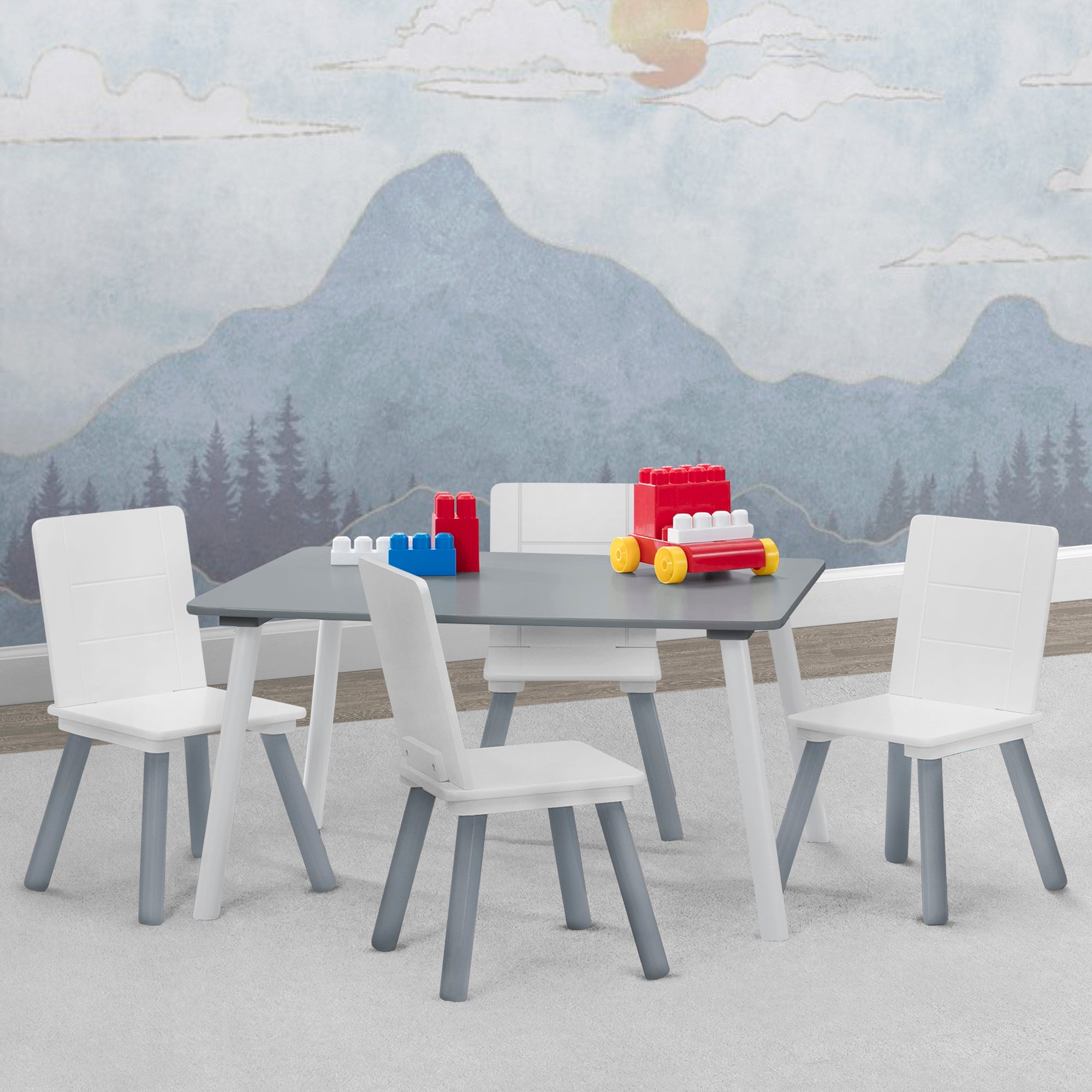 Kids Table and Chair Set (4 Chairs Included)